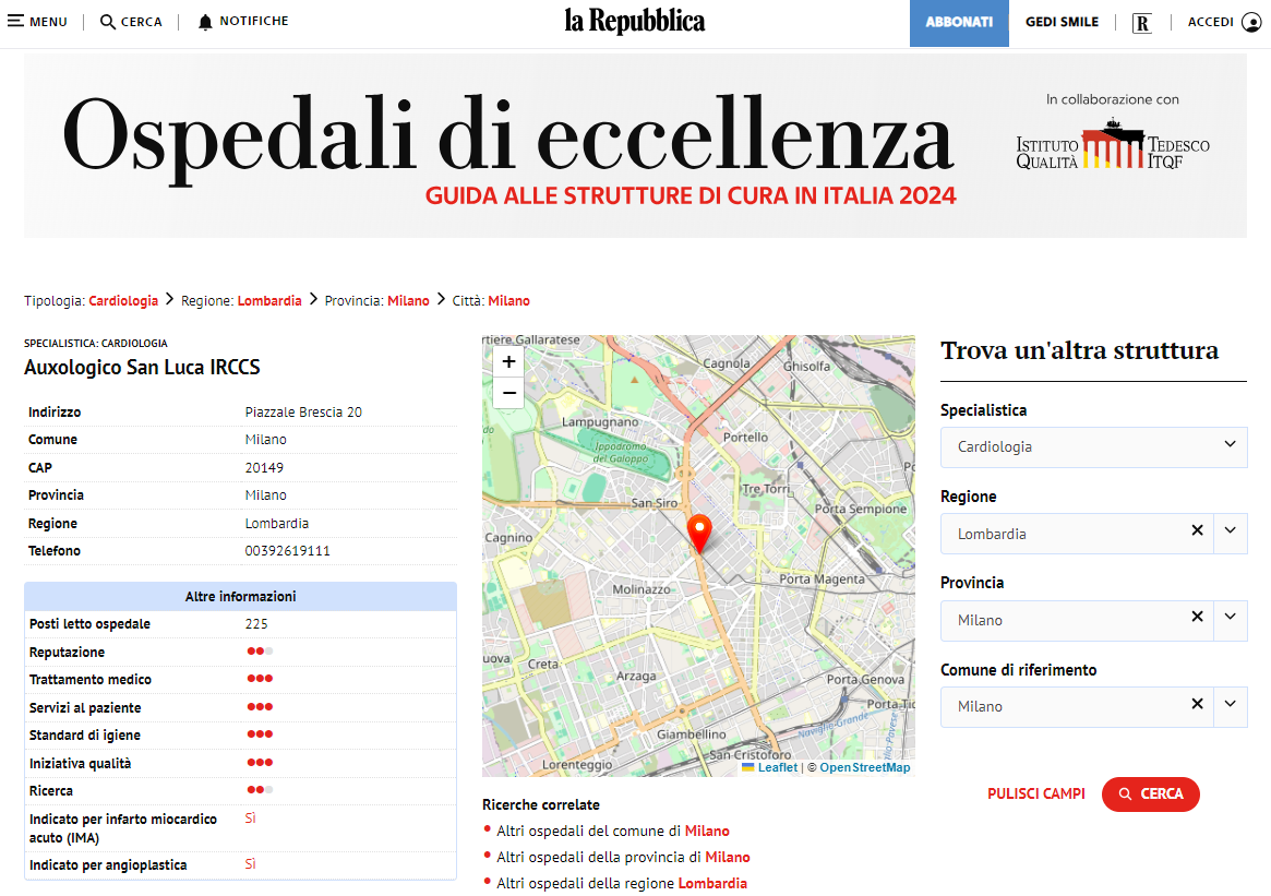 migliori ospedali italiani